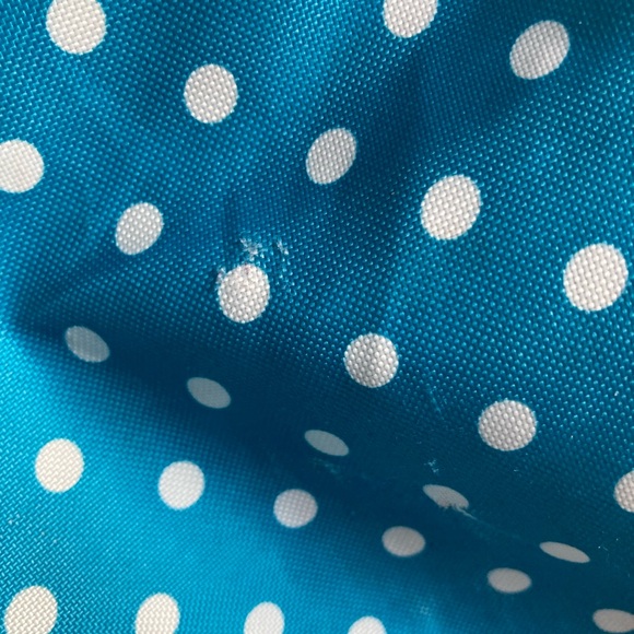 UA Under Armour Blue/White Polka Dots Logo Duffle Bag With Flaws See Pics - Picture 8 of 8